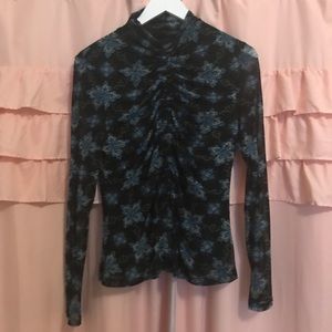 Jane +Delancey Sheer Turtleneck Size L